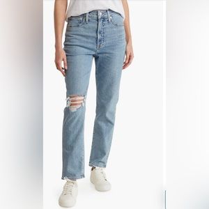 Madewell the perfect vintage ripped high waist jeans
